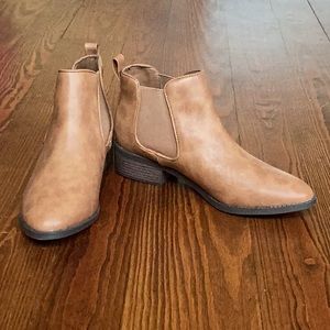 Express - Brown Leather Boots (Size 9)